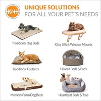 K&H Pet Products Unheated Kitty Mod Dream Pod Cat Bed for Large Cats or Small Dogs, Indoor Covered Privacy Cave, Collapsible, Easy Clean Washable Cushion - Unheated Round 22in Gray/Black