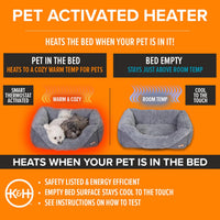 K&H Heated Cat Bed, Thermo-Pet Lounge Sleeper Indoor - Small 20.5 X 19.5 X 6.5 Inches - image 4
