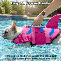 Fragralley Shark Dog Life Jacket - Medium / Pink-Wave Shark - image 4