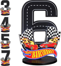 MiniInflat Race Car 5th Birthday Number Sign Centerpiece Race Car - 6th