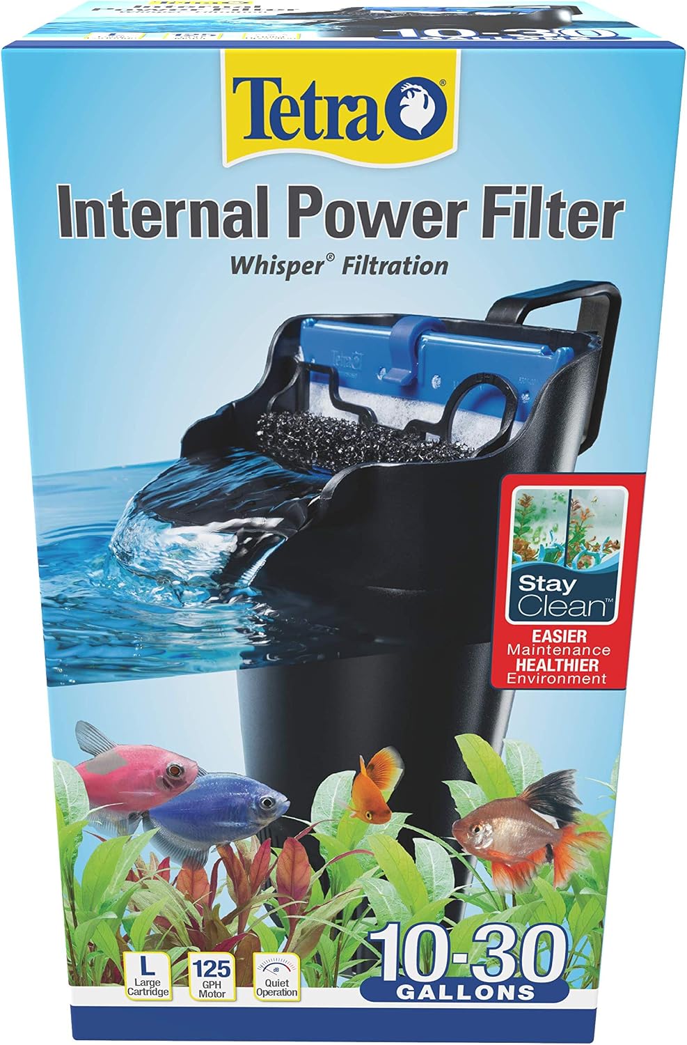 Tetra Whisper 85 GPH Internal Power Filter For Aquariums – Essentials for Fish - 10 - 30 Gallons