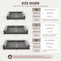 Orthopedic Large Dog Bed，Washable Dog Couch for XL Senior Dogs – Essentials for Dogs - Dark Grey / 36"L x 27"W x 6.5"Th - image 4