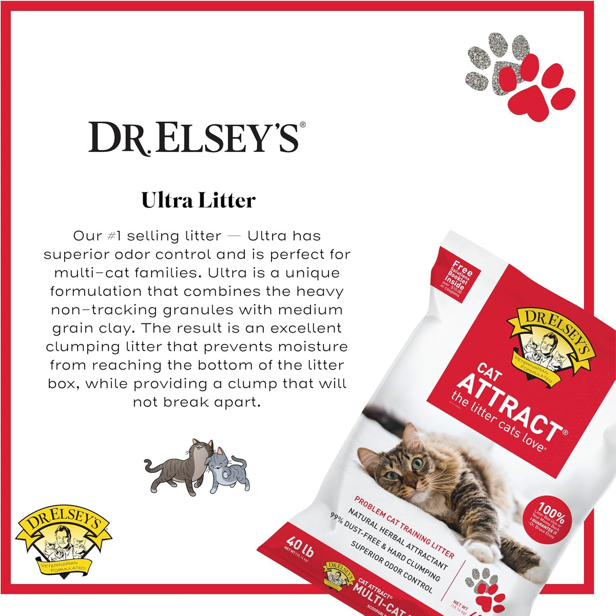 Dr. Elsey's Cat Attract Clumping Clay Cat Litter – Daily Care for Cats - 40 lb - image 3