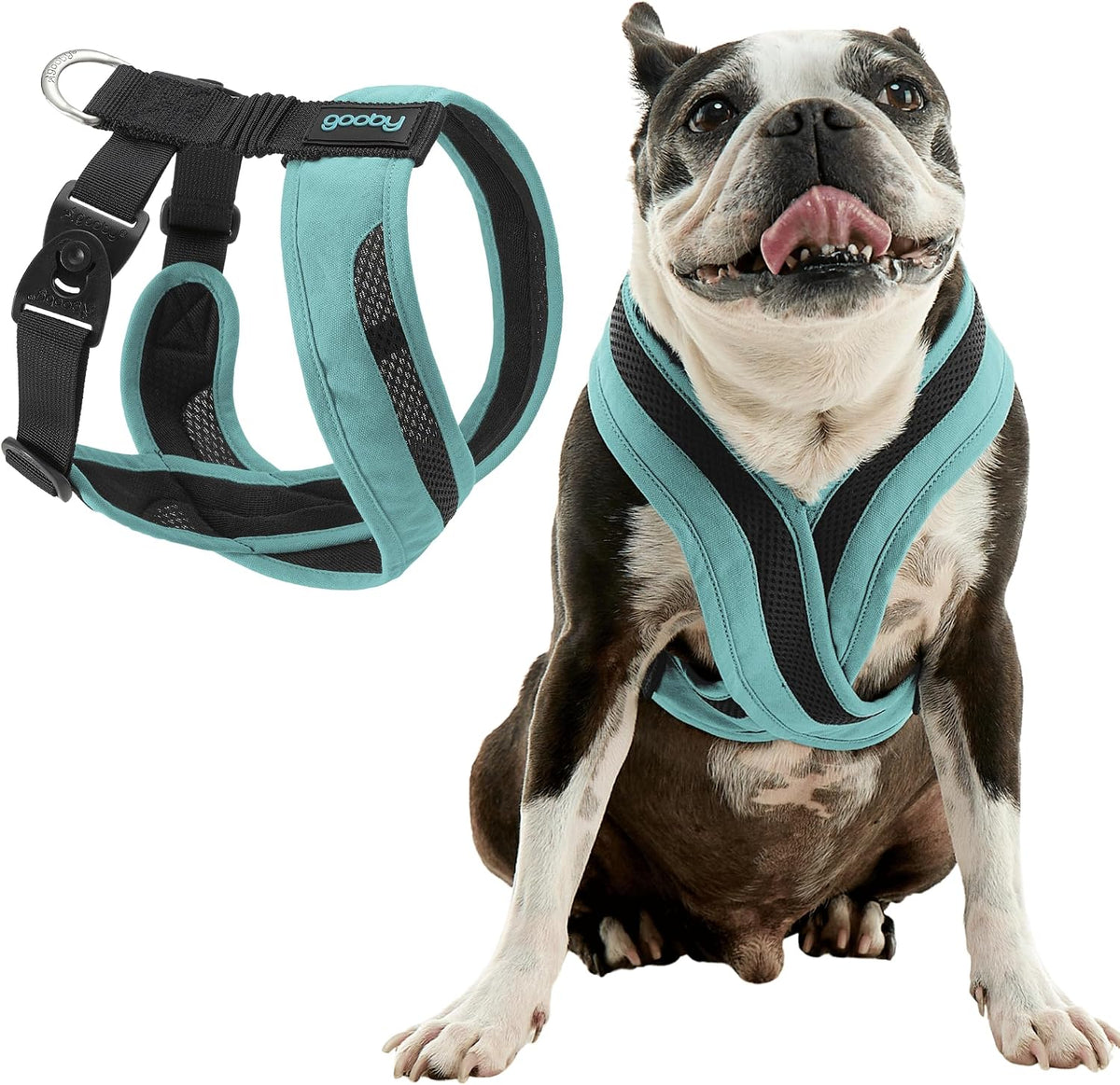 Gooby Comfort X One Dog Harness, Choke-Free - X-Small Chest (11.75-14.25") / Seattle Blue