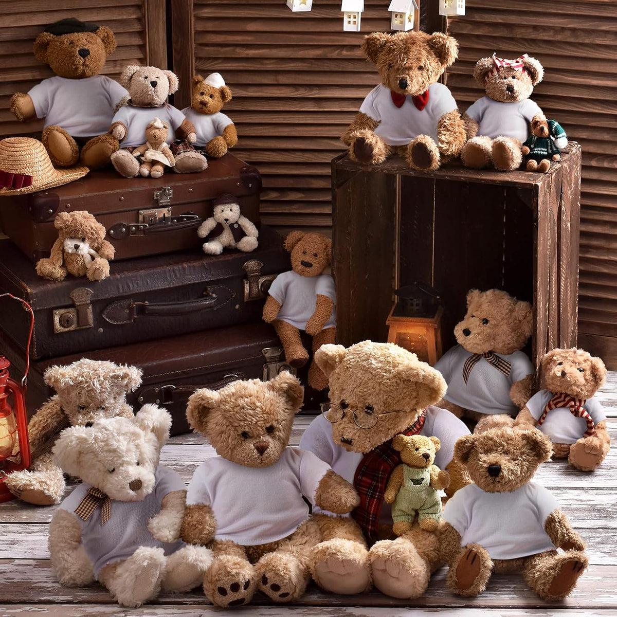 Skylety plush bear shirts, 12 blank cotton crew neck tees for 14-18 inch stuffed bears - view 7