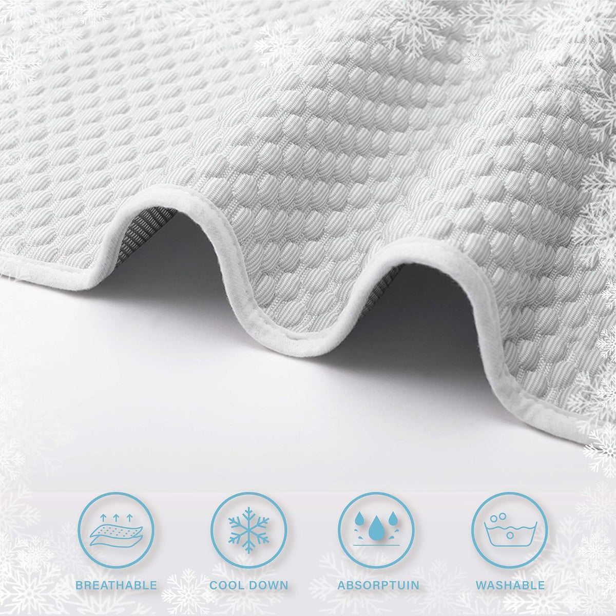 MICROCOSMOS Dog Sleeping Pad & Pet Cooling Mat - 36" x 36" / GreyWhite - image 3