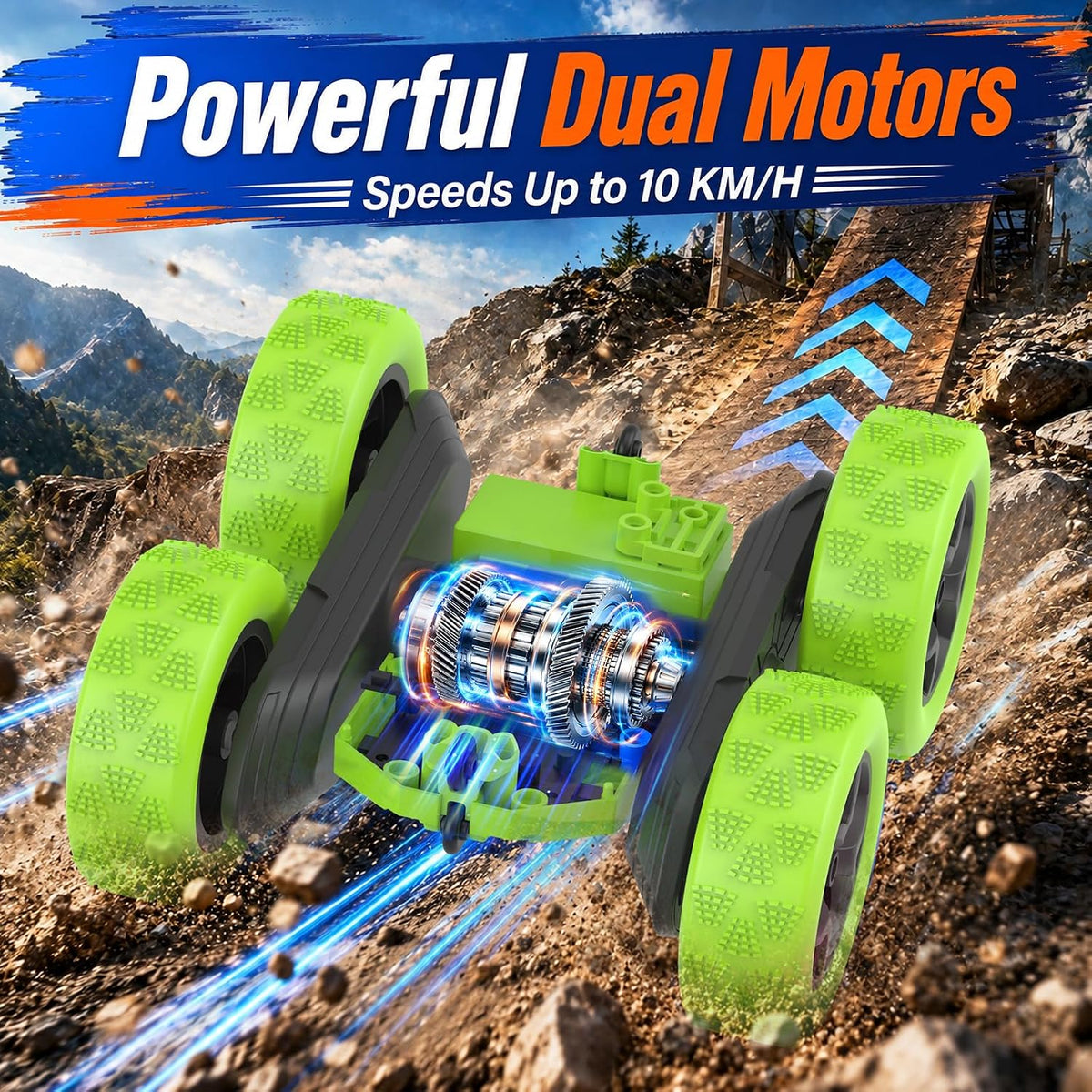 Hamdol Remote Control Car for Kids - Green / Standard (Headlights) - image 4