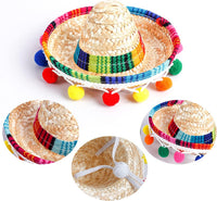 Crazy Night Mini Sombrero Top Hat Headband Tiny Straw Hat Small - image 3