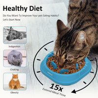 YINEYA Slow Feeder Dog Bowl for Medium Dogs - Small / A - DarkBlue & RoseRed - image 3