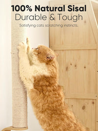 FUKUMARU Cat Wall Scratcher, 60" Tall Kitten Scratching Post – Essentials for Cats - 28 inch - image 2