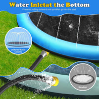 CACSPS non-slip splash pad for kids and dogs spraying water from a garden hose - view 16