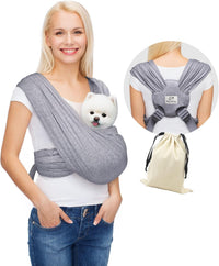 Small Dog Sling Carrier, Hands-Free - Light Heather Gray / Regular
