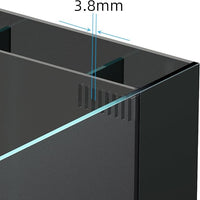 LANDEN 40C 11 Gallon Ultra Clear Glass Rimless Low Iron Aquarium Tank with Rear Filtration Chamber(Return Pump Included) for Salt and Fresh Water,15.8Wx15.8D×15.8H in(40x40x40cm) 6mm Thickness
