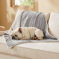 Bedsure Waterproof Dog Blankets for Small Dogs Soft Cat Blanket Warm - M(30x40") / Light Grey