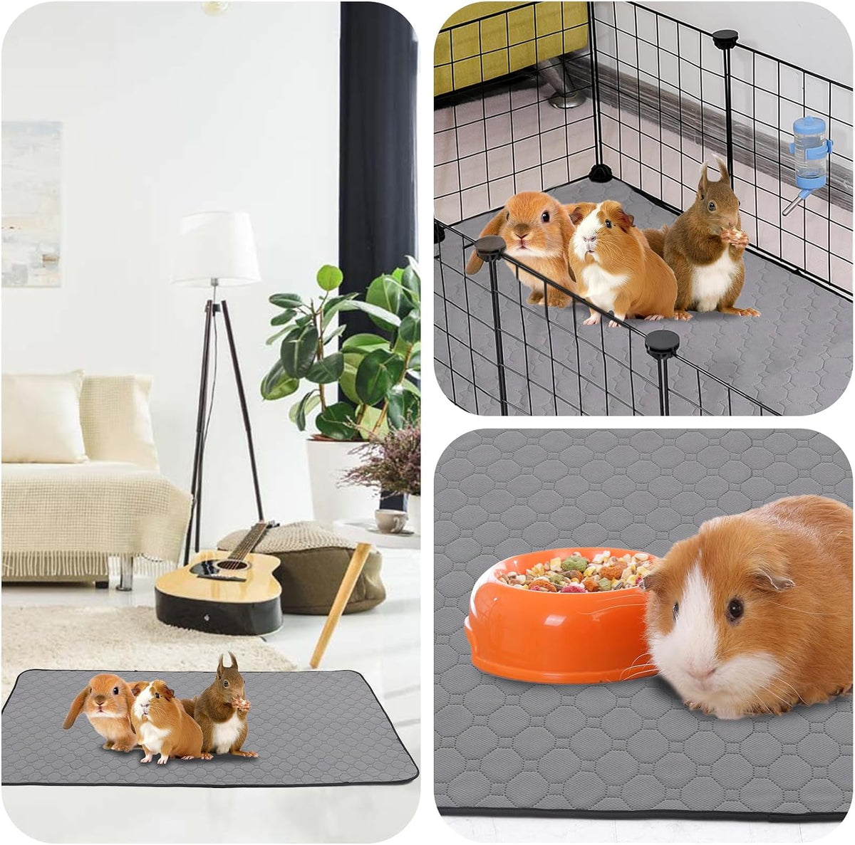 2Pack Guinea Pig Cage Liners - 12 In Grid Length / C&C 2x4(24" x 48") 2Pack - image 3