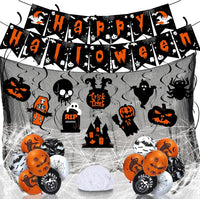 Gusgrop Halloween decorations set with Happy Halloween and Trick or Treat banners and bat garlands