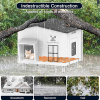 Heated Cat House for Outside - 21.7"x17"x20" - image 4