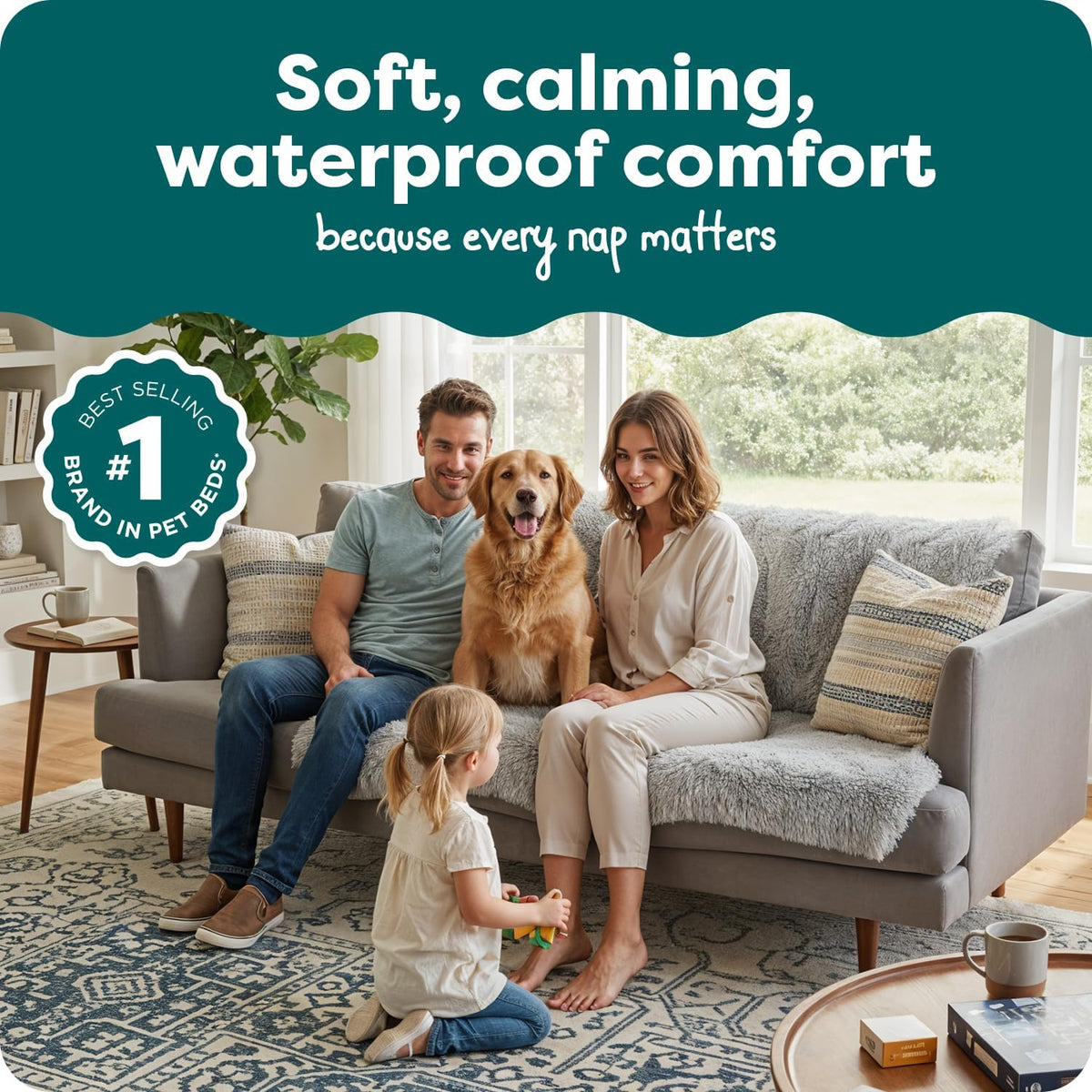Furhaven Waterproof Throw Blanket for Dogs & Indoor Cats - Mist Gray / X-Large - image 2