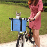 Bicycle Basket Dog Bike Handlebar Basket Front - Blue - image 2