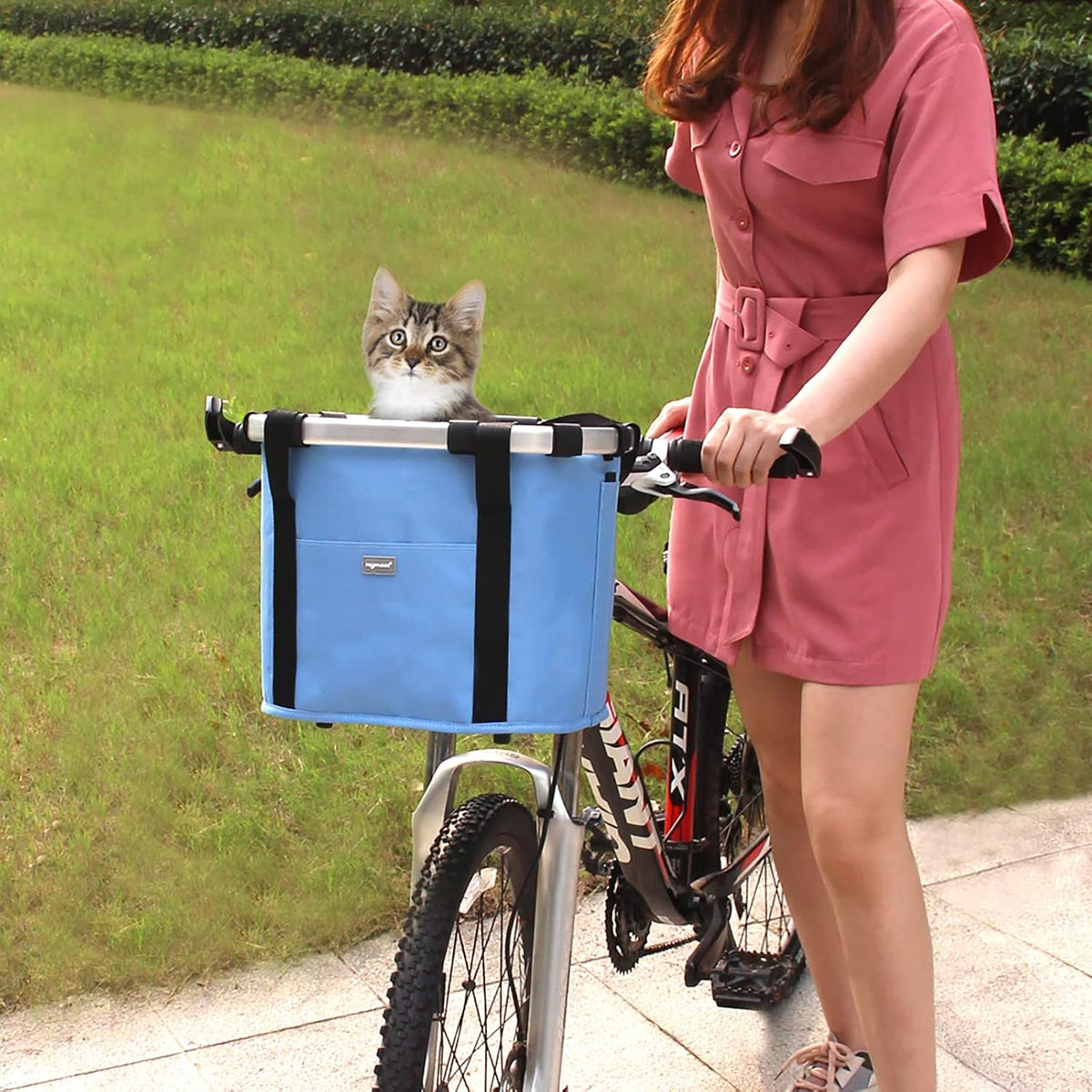 Bicycle Basket Dog Bike Handlebar Basket Front - Blue - image 2