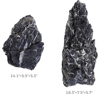 14-16 Inches Natural Seiryu Stone 2 PCS Ultra Large Aquarium Rocks for Aquascaping, Aquarium Landscaping, Terrariums, Fish Tank Decoration, Vivariums, Paludarium, Amphibian Enclosures