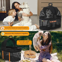 PAWZIDEA Dog Stroller 4 in 1, Pet Stroller for Cats with Detachable Carrier for Small/Medium Dogs/Cats, Seatbelt Car Seat Combo, Cozy House, Foldable & Lightweight Jogger Strollers, Storage Basket