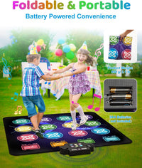 Gleamkid Dance Mat Toys for Kids: LED Light-Up 12-Button Electric - Battery 12 Button - image 4