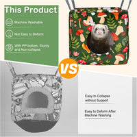 Glittme 4 Pack Cozy Ferret Hammock - Mushrooms - image 3