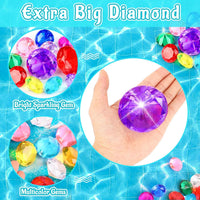 MARFOREVER diving gems pool toys, 15 colorful acrylic diamonds in two sizes - view 7