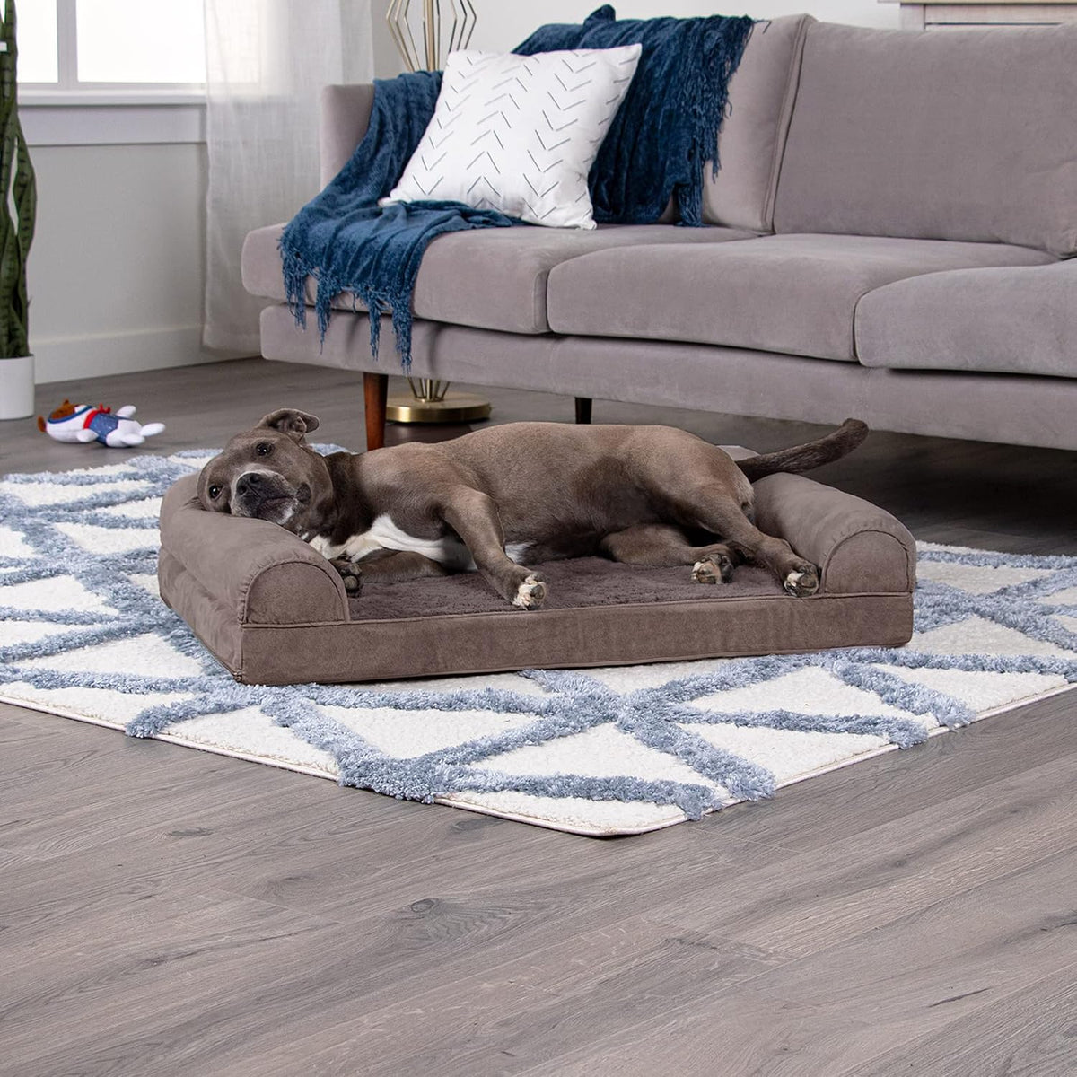 FurHaven Classic Sofa Orthopedic Dog Bed for Large Dogs - Large / Driftwood Brown - image 3