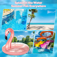 Moko Inflatable Swimming Rings - Champagne Pink Flamingo / 70# - image 4
