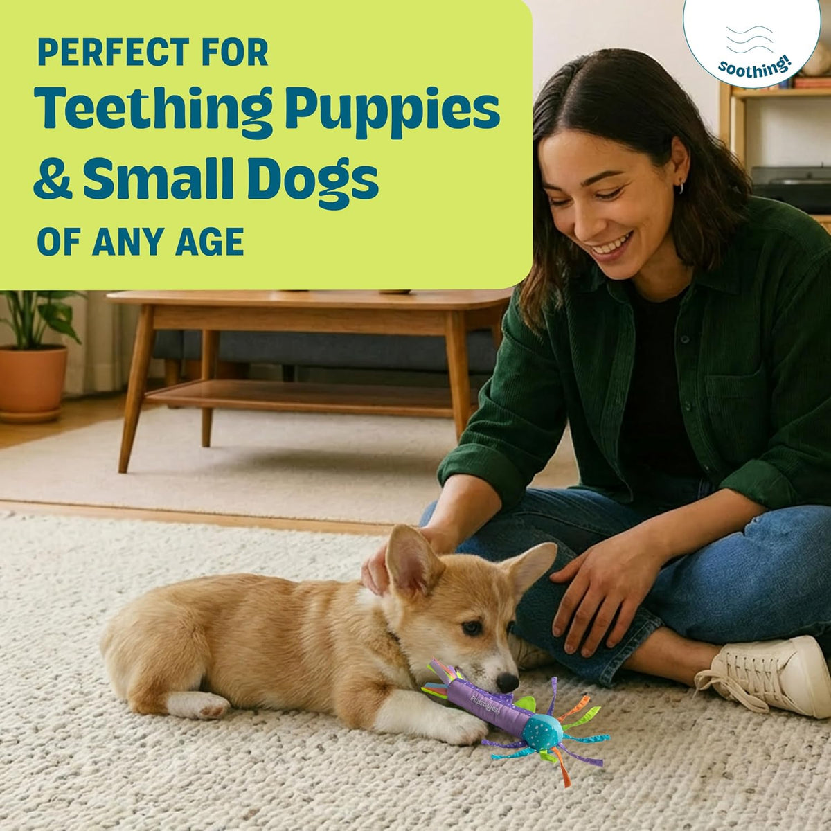 Cool Teething Stick Dental Dog Chew Toy, Soak & Freeze, 8.5" – Essentials for Dogs - Teething Stick - image 2