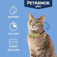 PetArmor Plus Flea and Tick Prevention for Cats, Cat Flea and Tick Treatment, 6 Doses, Waterproof Topical, Fast Acting, Cats Over 1.5 lbs