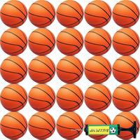 Oleitodh mini basketball set of 40 inflatable 6 inch PVC balls in mixed colors with hand pump - view 3