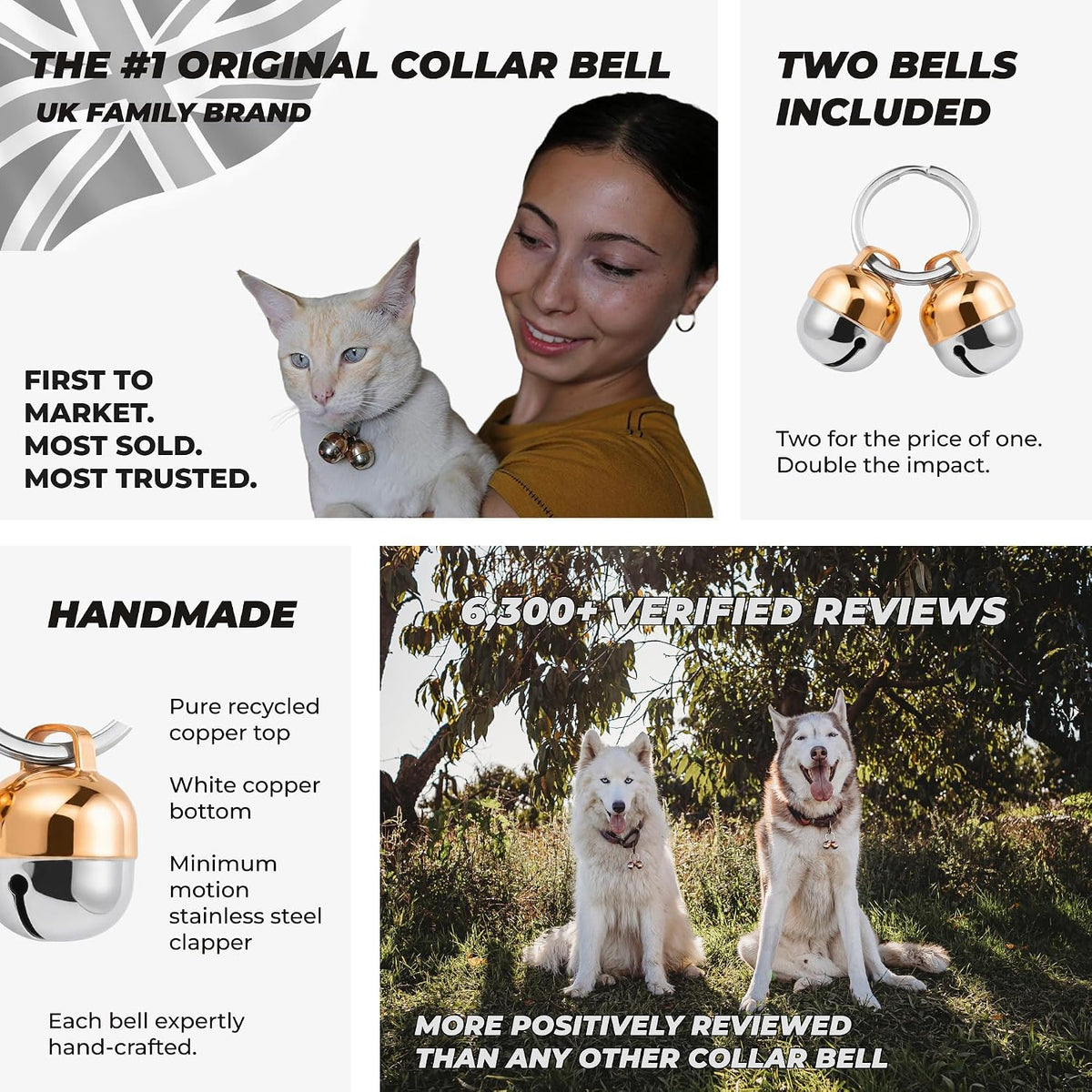 Beau's Bells 2 Extra Loud Cat & Dog Bells, Pet Tracker - Medium - image 2