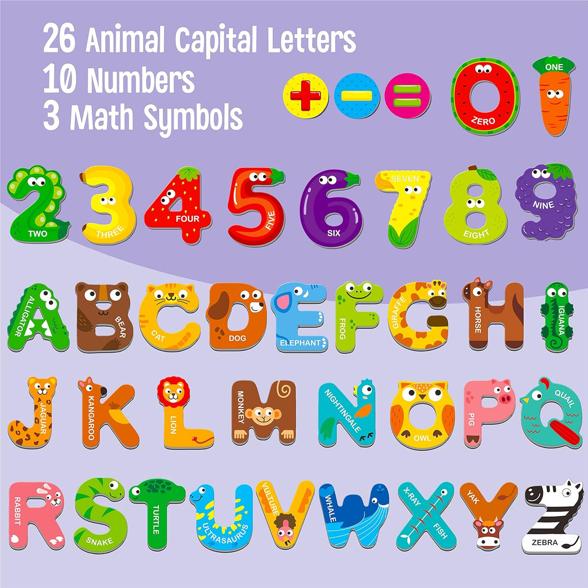 Large Size Magnetic Letters - Uppercase Letters & Numbers - image 2
