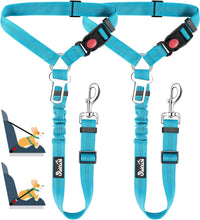Lukovee Dog Car Seat Belt, Headrest Restraint, Headrest - Tiffany Blue / Headrest + Clip, 2 Pcs