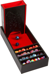 Forged Dice Co. Citadel Dice Tray and Tower, Storage Box - Red