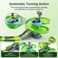 Dinosaur Race Track Toys for Boys 3-5 - Spiral Dinosaur Race Track Set - image 2