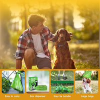 Pet N Pet 200 Counts Unscented Dog Poop Bags Rolls with Tie Handles, 38% Plant Based & 62% PE Poop Bags for Dogs, Extra-Thick Doggie Poo Bag, Pet Waste Bag