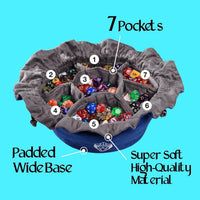 CardKingPro Immense Dice Bags with Pockets, Holds 150+ Dice - Blue - image 2