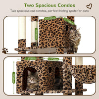Globlazer Giant Cat Tree for Indoor Large Cats, F83 - 83inch / Leopard Print - image 3