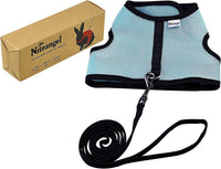 Niteangel Adjustable Soft Harness with Elastic Leash for Rabbits – Essentials for Small Pets - XL / Blue - image 3