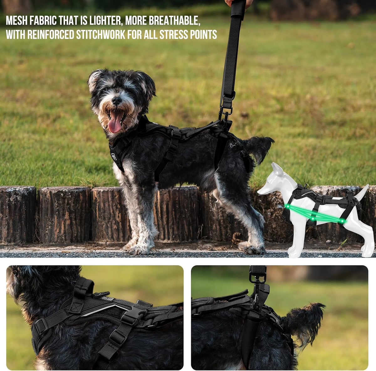 OneTigris Dog Lift Harness for Small Dogs XS - X-Small / Black - image 3