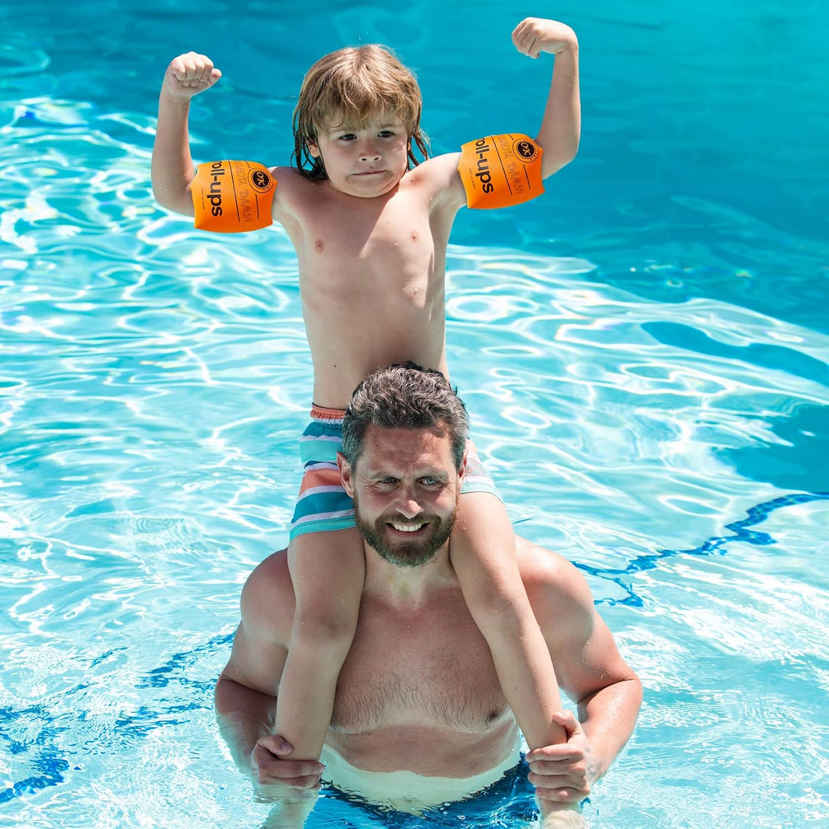 10Leccion 2 Pack Inflatable Arm Floaties for Toddlers - Orange - image 4