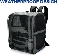 Apollo Walker Cat Backpack Carrier, Support Frame - Gray / Large-Expandable - image 3