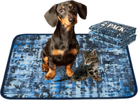 Washable Pee Pads for Dogs, Reusable Puppy Pads 36"x 41" 2 Pack – Essentials for Dogs - Tie Dye Blue / 18"*24"(Pack of 2)