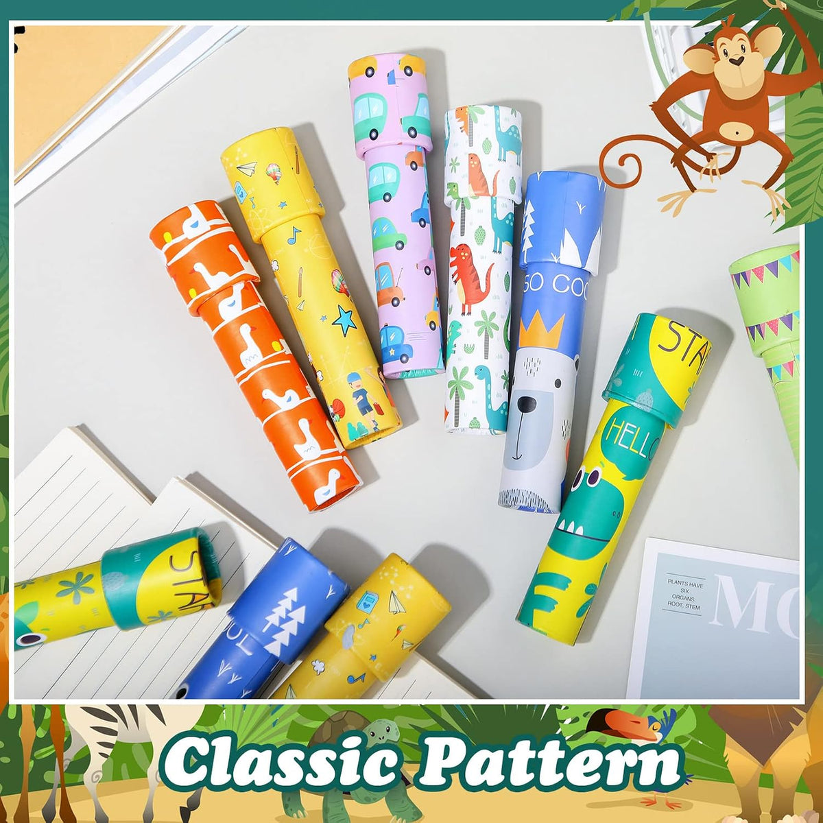 24 Pcs Classic Kaleidoscopes for Kids Vintage Toys Party Favor - Vivid Style - image 3