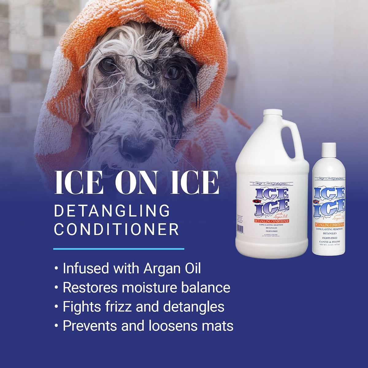 Chris Christensen Ice on Ice Detangling Dog Conditioner - 1gal - image 2