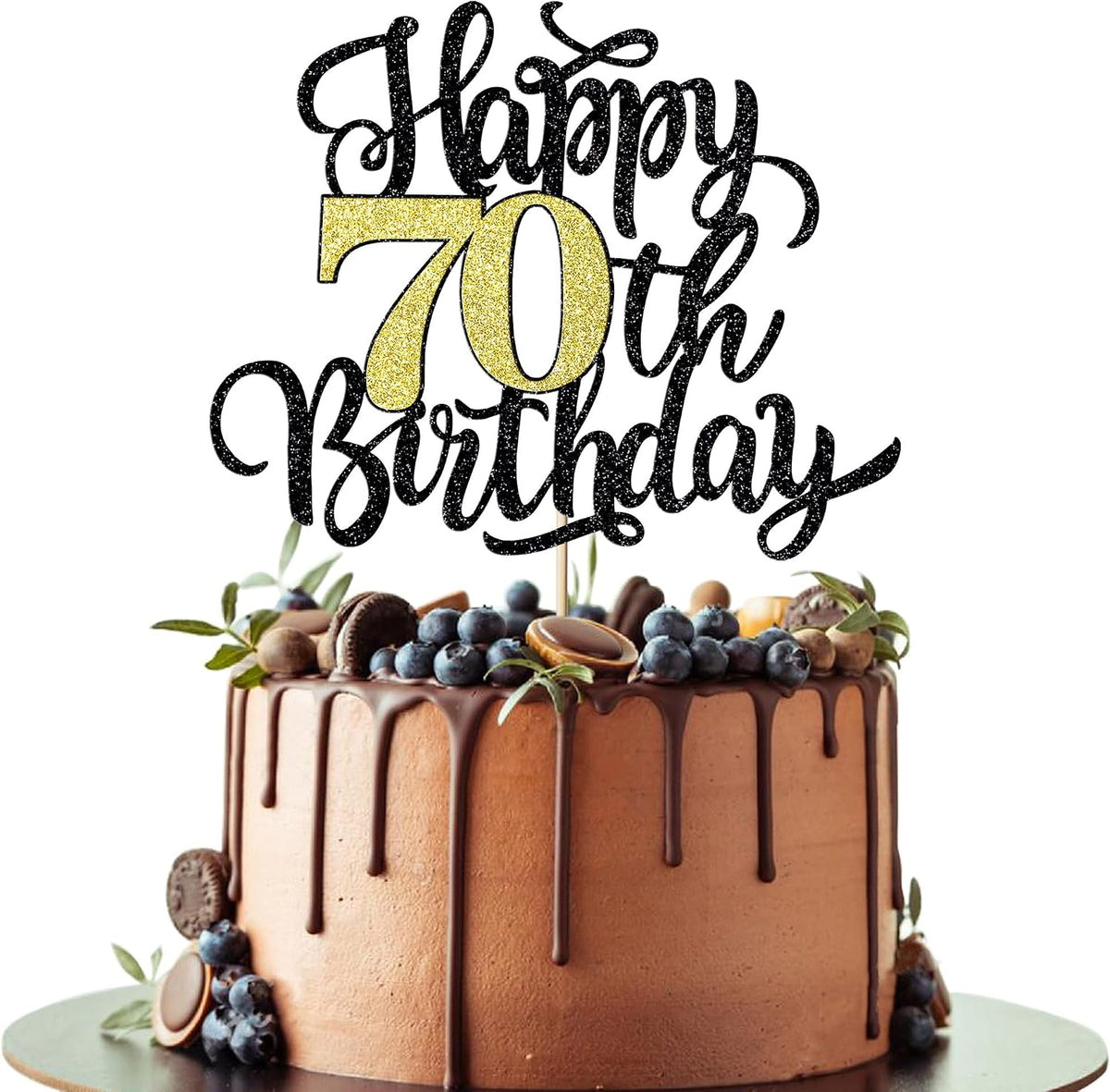 Happy 75th Birthday Cake Topper, 75th Birthday Cake Decorations – Fun for Kids & Family - 70